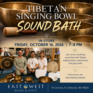 Tibetan Singing Bowl Sound Bath in Store - October 16, Friday 2026 7-8 pm
